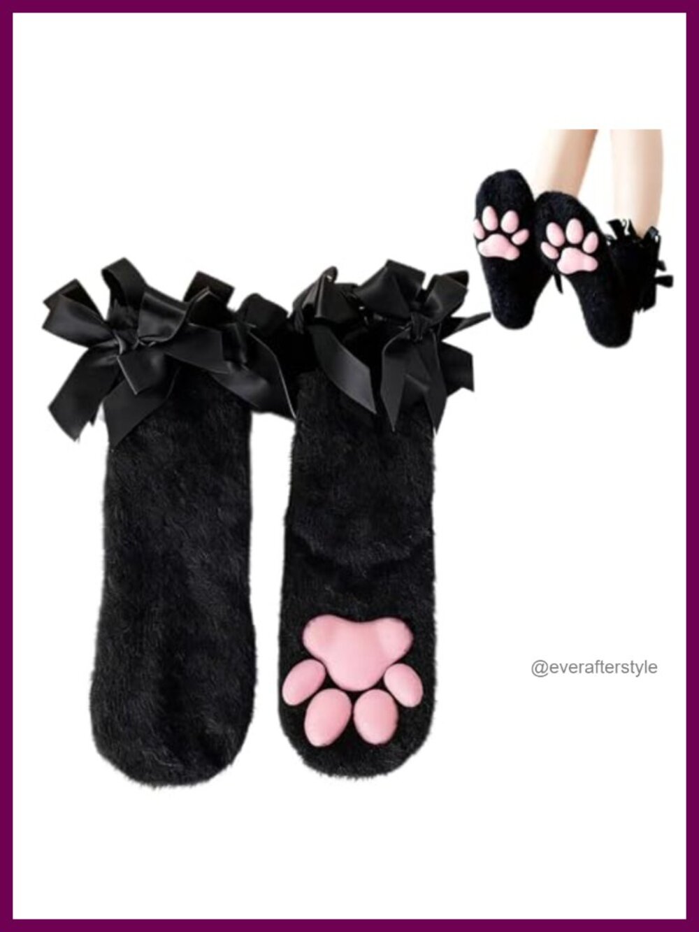 Cat Paw Thigh High Socks 3D Silicone Cosplay Stockings